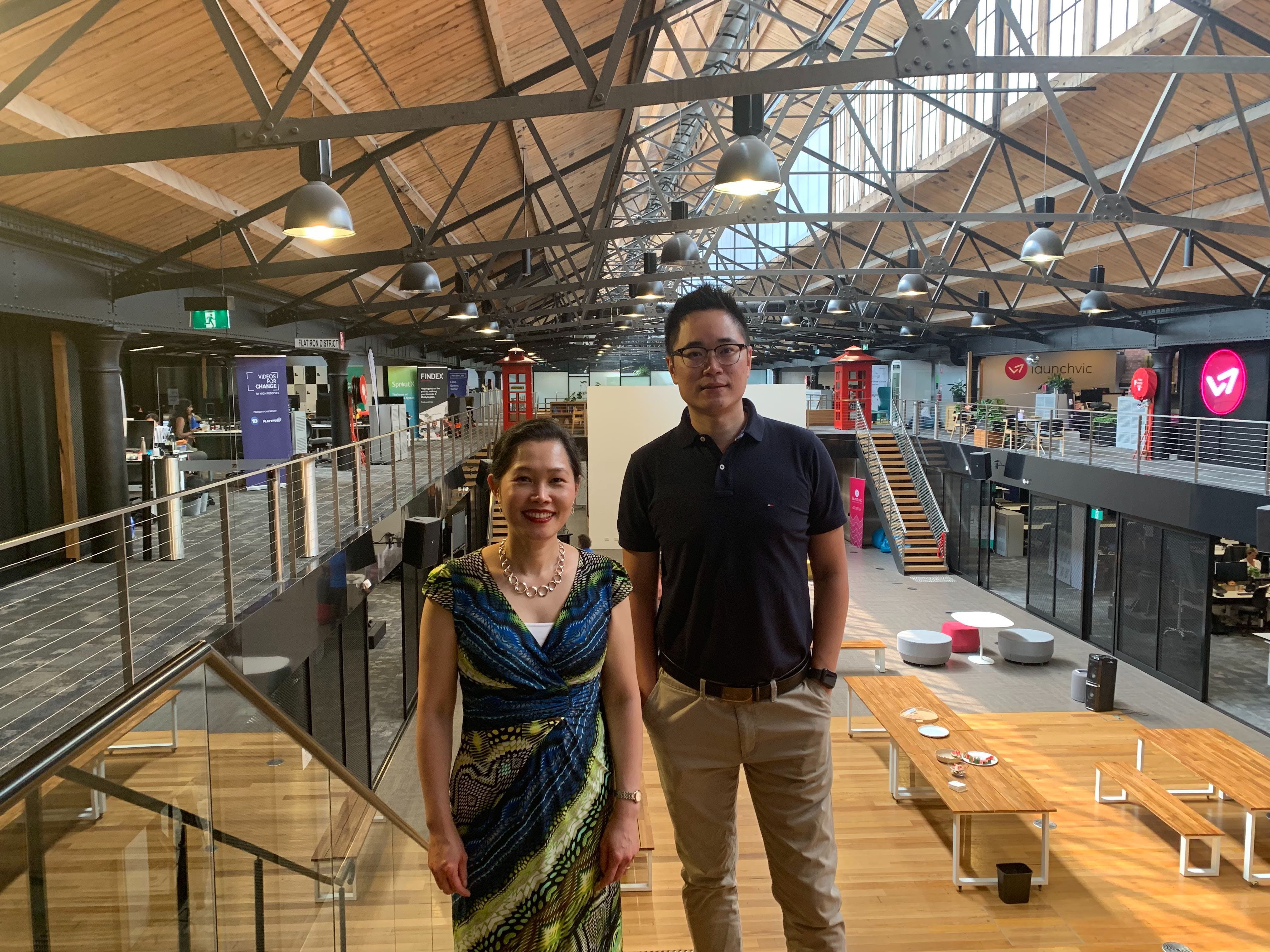Ryan Yan (R), Director & Co-Founder of NoahPay, with his mentor Karina Kwan (R).